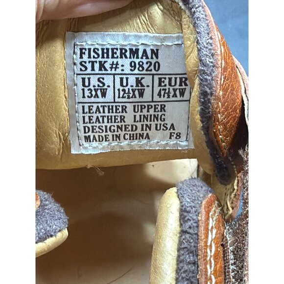 Dr. Comfort Fisherman Mens Sandal 13XW Full-Grain Leather Brown Tan main image 7